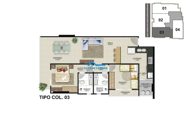 Imagem Apartamento com 2 Quartos à Venda, 73 m²