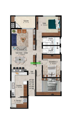 Imagem Apartamento com 3 Quartos à Venda, 110 m² em Bonfim - Santa Maria Imagem Apartamento com 3 Quartos à Venda, 110 m² em Bonfim - Santa Maria