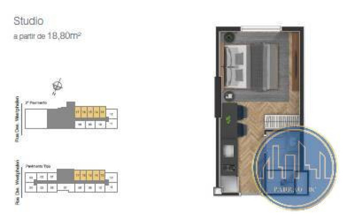Imagem Apartamento com 1 Quarto à Venda, 23 m² em Centro - Curitiba