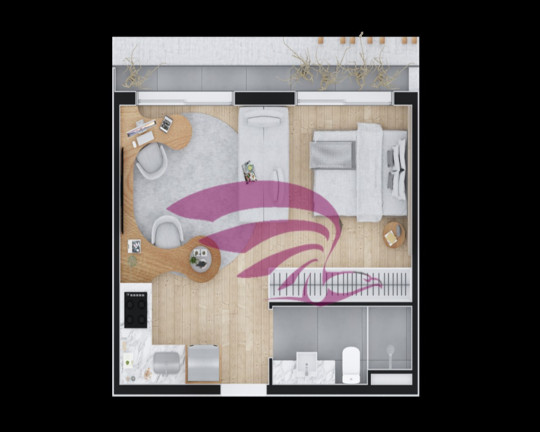 Imagem Imóvel com 1 Quarto à Venda, 49 m² em Batel - Curitiba Imagem Imóvel com 1 Quarto à Venda, 49 m² em Batel - Curitiba