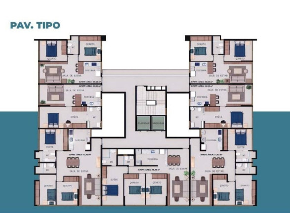 Imagem Apartamento com 3 Quartos à Venda, 77 m² em Camboinha - Cabedelo Imagem Apartamento com 3 Quartos à Venda, 77 m² em Camboinha - Cabedelo