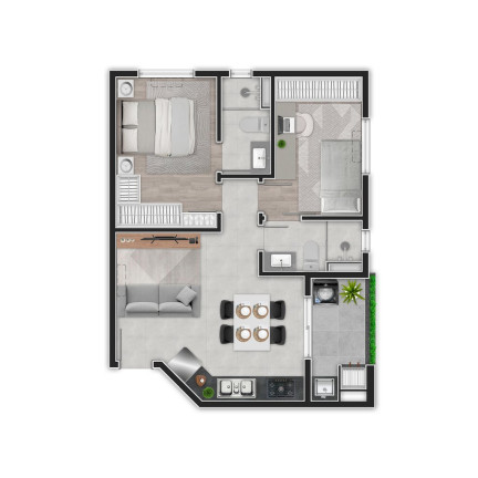 Imagem Apartamento com 2 Quartos à Venda, 64 m² em Bom Retiro - Curitiba
