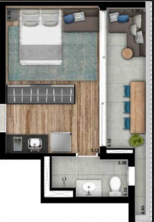 Imagem Studio com 1 Quarto à Venda, 28 m² em Perdizes - São Paulo Imagem Studio com 1 Quarto à Venda, 28 m² em Perdizes - São Paulo
