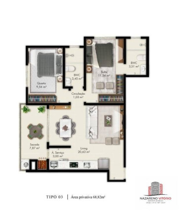 Imagem Apartamento com 2 Quartos à Venda, 68 m² em Pagani - Palhoça Imagem Apartamento com 2 Quartos à Venda, 68 m² em Pagani - Palhoça