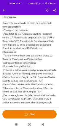 Imagem Chácara com 1 Quarto à Venda, 202.554 m² em Roncador - São José Dos Campos