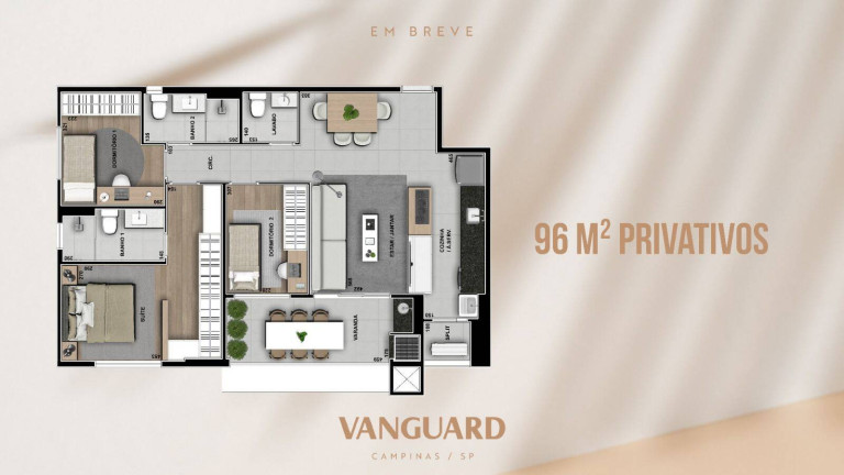 Imagem Apartamento com 2 Quartos à Venda, 68 m² em Chácara Da Barra - Campinas