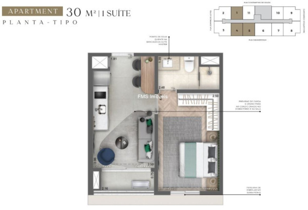 Imagem Imóvel com 1 Quarto à Venda, 30 m² em Campo Belo - São Paulo Imagem Imóvel com 1 Quarto à Venda, 30 m² em Campo Belo - São Paulo