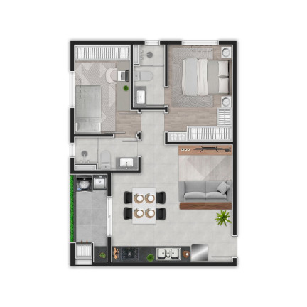 Imagem Apartamento com 2 Quartos à Venda, 64 m² em Bom Retiro - Curitiba