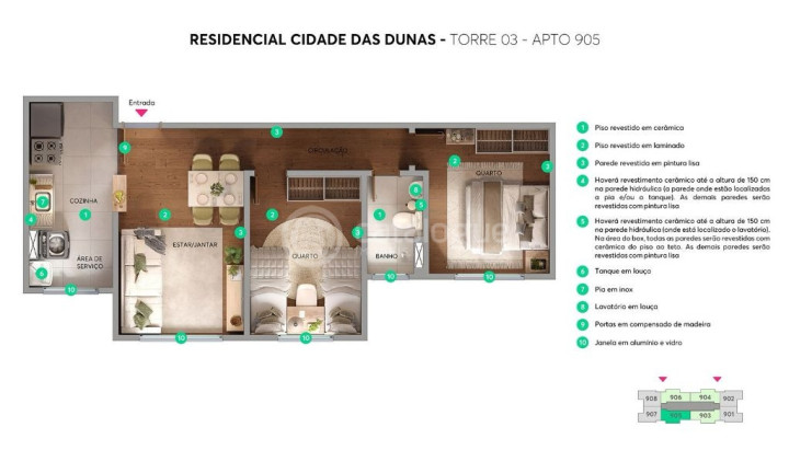 Imagem Apartamento com 2 Quartos à Venda, 49 m² em Cidade Da Esperança - Natal Imagem Apartamento com 2 Quartos à Venda, 49 m² em Cidade Da Esperança - Natal