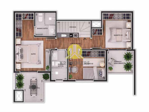 Imagem Cobertura com 3 Quartos à Venda, 127 m² em Rebouças - Curitiba