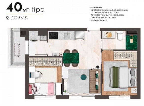 Imagem Imóvel com 2 Quartos à Venda, 40 m² em Chácara Klabin - São Paulo Imagem Imóvel com 2 Quartos à Venda, 40 m² em Chácara Klabin - São Paulo