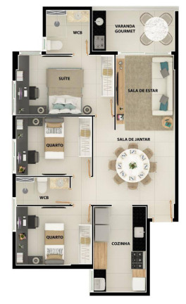 Imagem Apartamento à Venda, 65 m² em Manaíra - João Pessoa