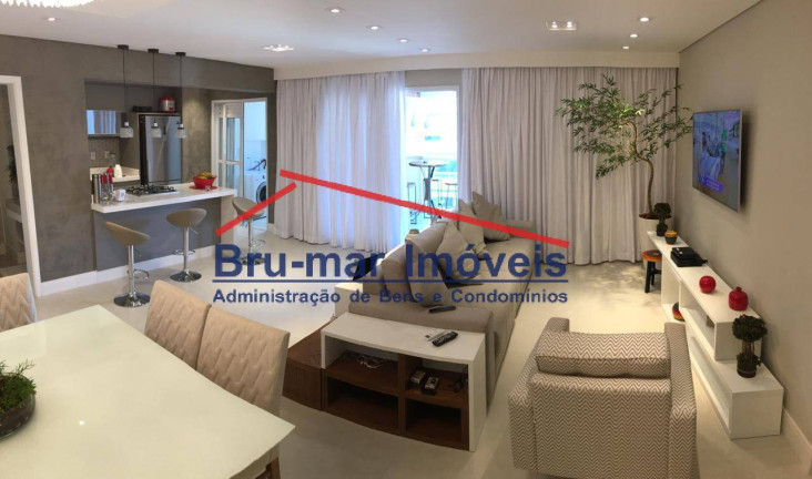 Foto do imóvel Apartamento com 3 Quartos à Venda, 100 m² em Pompéia - Santos