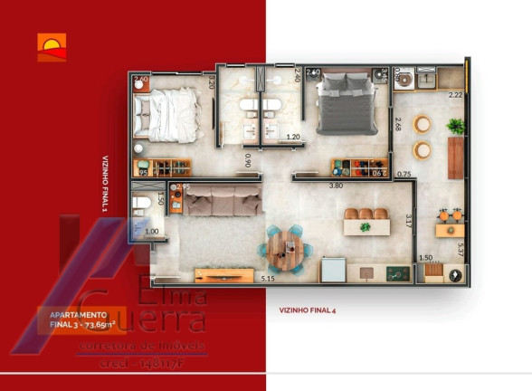 Imagem Apartamento com 2 Quartos à Venda, 73 m² em Itaguá - Ubatuba Imagem Apartamento com 2 Quartos à Venda, 73 m² em Itaguá - Ubatuba