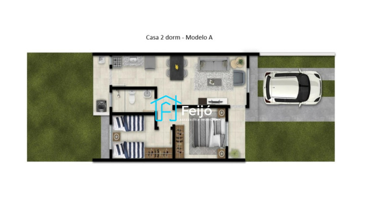 Imagem Casa de Condomínio com 2 Quartos à Venda, 41 m² em Sítio Ipiranga - Cachoeirinha