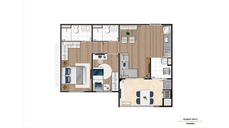 Imagem Imóvel com 2 Quartos à Venda, 55 m² em Campestre - Santo André Imagem Imóvel com 2 Quartos à Venda, 55 m² em Campestre - Santo André