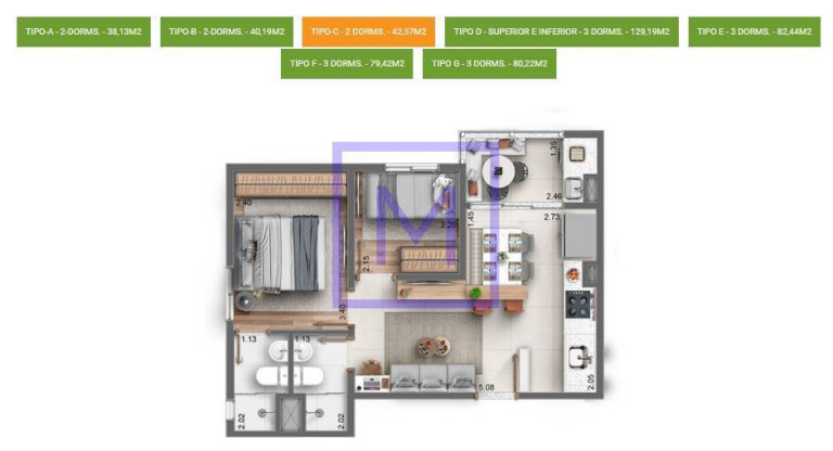 Imagem Apartamento com 2 Quartos à Venda, 42 m² em Itaquera - São Paulo