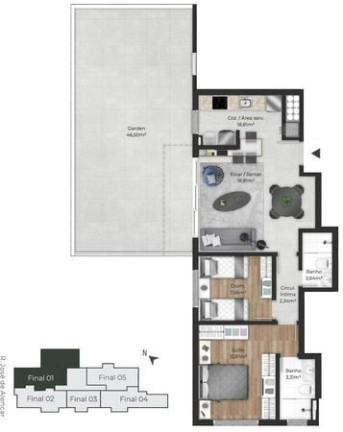 Imagem Imóvel com 2 Quartos à Venda, 75 m² em Menino Deus - Porto Alegre Imagem Imóvel com 2 Quartos à Venda, 75 m² em Menino Deus - Porto Alegre