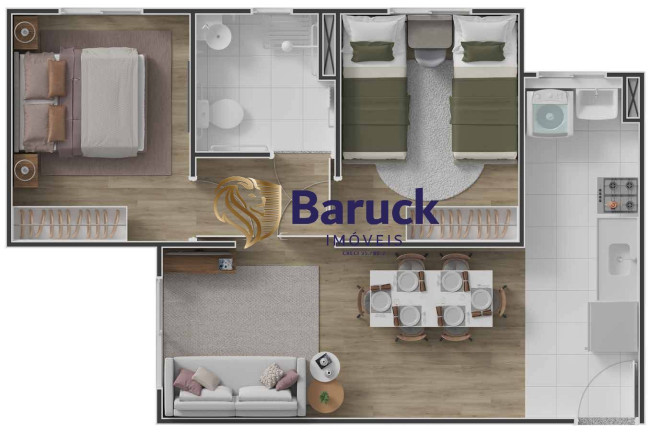 Imagem Apartamento com 2 Quartos à Venda, 45 m² em Jardim Planalto - Paulínia Imagem Apartamento com 2 Quartos à Venda, 45 m² em Jardim Planalto - Paulínia