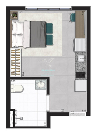 Imagem Studio com 1 Quarto à Venda, 24 m² em Campo Belo - São Paulo Imagem Studio com 1 Quarto à Venda, 24 m² em Campo Belo - São Paulo