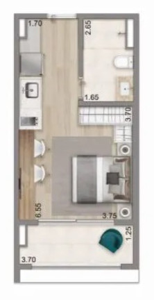 Imagem Imóvel com 1 Quarto à Venda, 32 m² em Jardim Vila Mariana - São Paulo