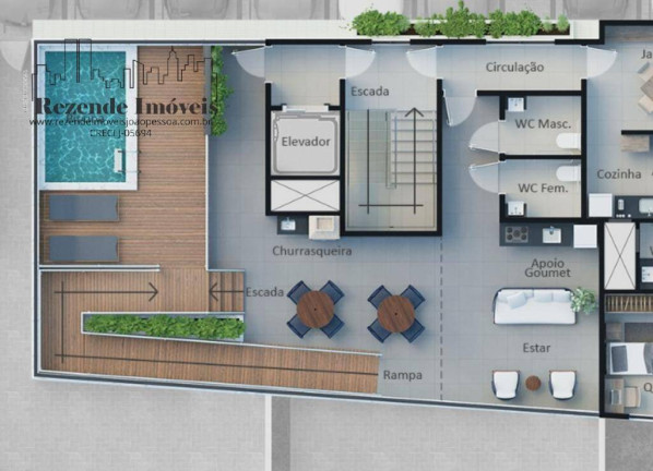 Imagem Apartamento com 2 Quartos à Venda, 53 m² em Bancários - João Pessoa