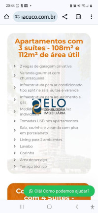 Apartamento com 3 Quartos à Venda, 110 m² em José Menino - Santos