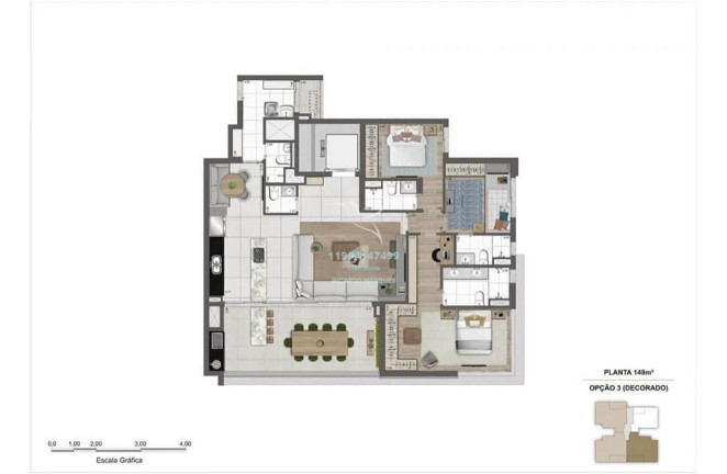 Imagem Apartamento com 3 Quartos à Venda, 149 m² em Moema - São Paulo