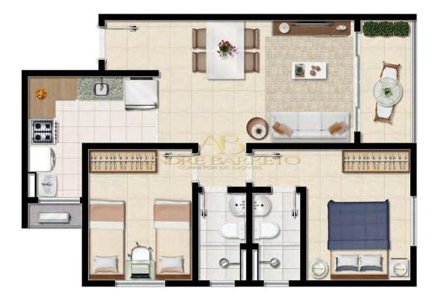 Imagem Apartamento com 2 Quartos à Venda, 57 m² em Marechal Rondon - Salvador Imagem Apartamento com 2 Quartos à Venda, 57 m² em Marechal Rondon - Salvador
