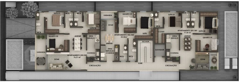 Imagem Apartamento com 3 Quartos à Venda, 72 m² em Bancários - João Pessoa Imagem Apartamento com 3 Quartos à Venda, 72 m² em Bancários - João Pessoa