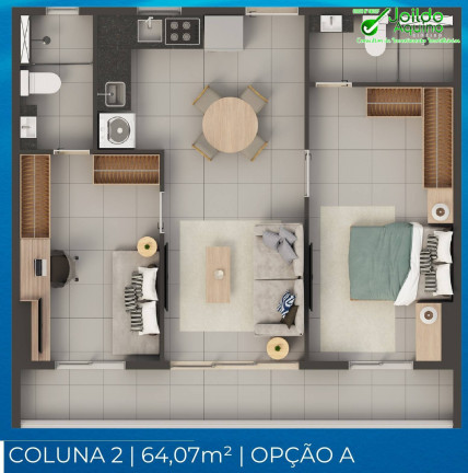 Imagem Apartamento com 3 Quartos à Venda, 64 m² em Aldeota - Fortaleza