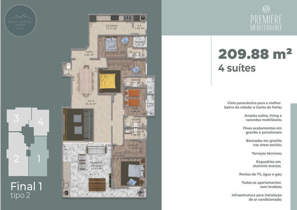 Imagem Imóvel com 3 Quartos à Venda, 152 m² em Canto Do Forte - Praia Grande