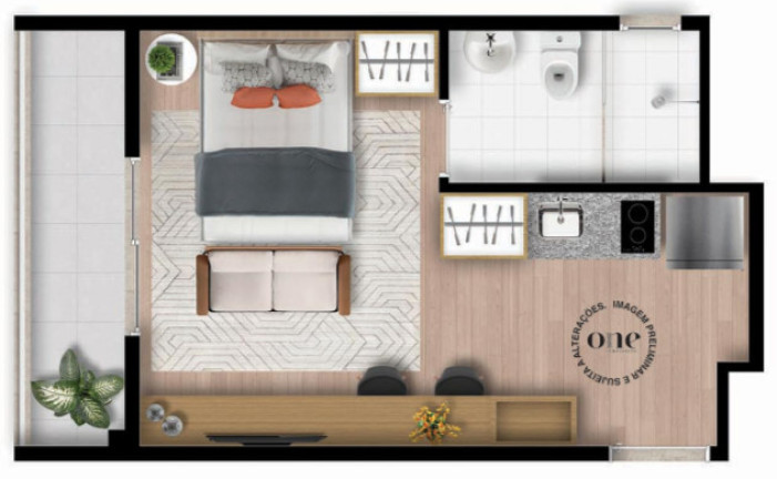 Studio com 1 Quarto à Venda, 25 m² em Santo Amaro - São Paulo