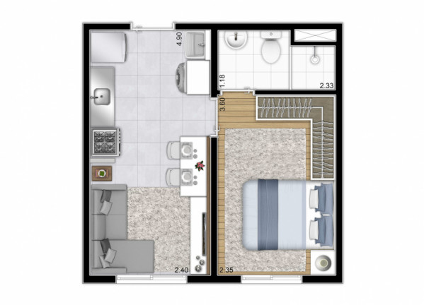 Imagem Apartamento com 1 Quarto à Venda, 26 m² em Barra Funda - São Paulo