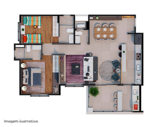 Imagem Apartamento com 3 Quartos à Venda, 91 m² em Parque Da Hípica - Campinas