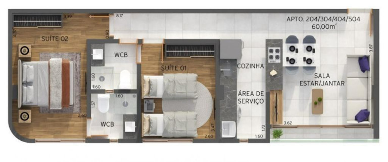 Imagem Apartamento com 3 Quartos à Venda, 60 m² em Cabo Branco - João Pessoa Imagem Apartamento com 3 Quartos à Venda, 60 m² em Cabo Branco - João Pessoa