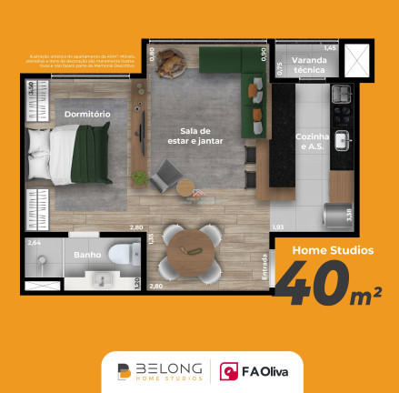 Imagem Apartamento com 1 Quarto à Venda, 40 m² em Retiro - Jundiaí Imagem Apartamento com 1 Quarto à Venda, 40 m² em Retiro - Jundiaí