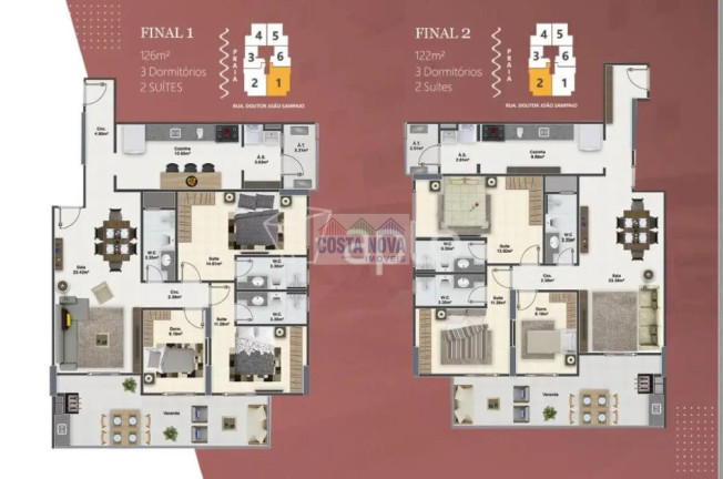 Imagem Apartamento com 3 Quartos à Venda, 126 m² em Guilhermina - Praia Grande Imagem Apartamento com 3 Quartos à Venda, 126 m² em Guilhermina - Praia Grande