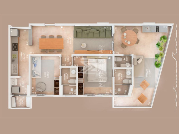 Imagem Imóvel com 2 Quartos à Venda, 98 m² em Guilhermina - Praia Grande