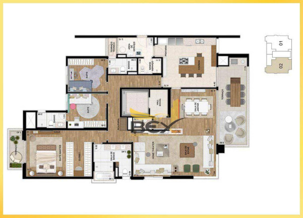Imagem Apartamento com 3 Quartos à Venda, 200 m² em Alphaville Empresarial - Barueri Imagem Apartamento com 3 Quartos à Venda, 200 m² em Alphaville Empresarial - Barueri