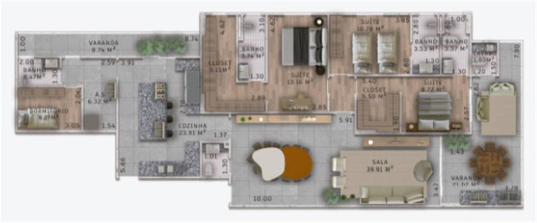 Imagem Apartamento com 3 Quartos à Venda, 192 m² em Forte - Praia Grande Imagem Apartamento com 3 Quartos à Venda, 192 m² em Forte - Praia Grande