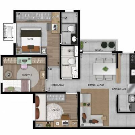 Imagem Apartamento com 2 Quartos à Venda, 42 m² em Parque Amazônia - Goiânia Imagem Apartamento com 2 Quartos à Venda, 42 m² em Parque Amazônia - Goiânia