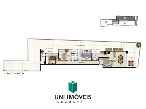 Imagem Apartamento com 3 Quartos à Venda, 109 m² em Praia Do Morro - Guarapari