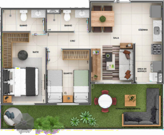 Imagem Imóvel com 2 Quartos à Venda, 47 m² em Barra Da Tijuca - Rio De Janeiro