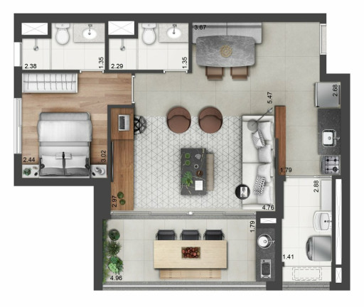Imagem Apartamento com 2 Quartos à Venda, 67 m² em Santo Amaro - São Paulo Imagem Apartamento com 2 Quartos à Venda, 67 m² em Santo Amaro - São Paulo