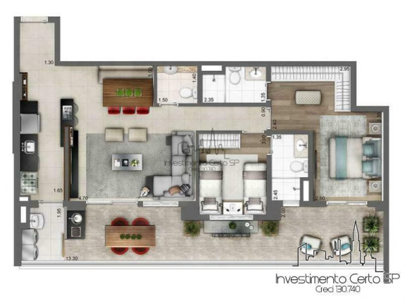 Imagem Apartamento com 3 Quartos à Venda, 103 m² em Vila Gumercindo - São Paulo