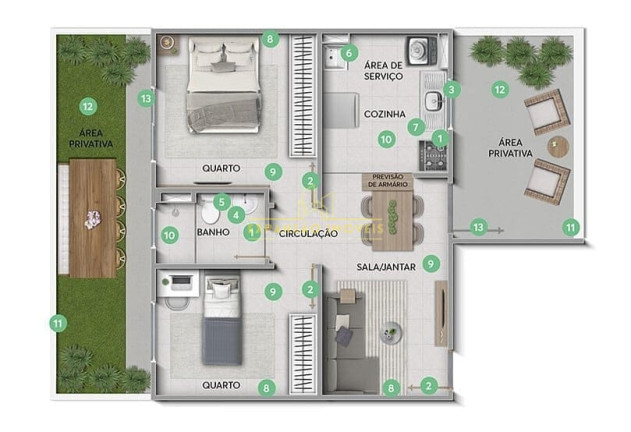 Imagem Apartamento com 2 Quartos à Venda, 85 m² em São Sebastião - Palhoça Imagem Apartamento com 2 Quartos à Venda, 85 m² em São Sebastião - Palhoça