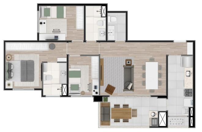Imagem Imóvel com 3 Quartos à Venda, 123 m² em Cézar De Souza - Mogi Das Cruzes