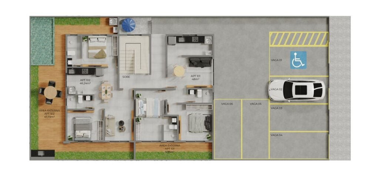 Imagem Cobertura com 3 Quartos à Venda, 104 m² em Bancários - João Pessoa Imagem Cobertura com 3 Quartos à Venda, 104 m² em Bancários - João Pessoa