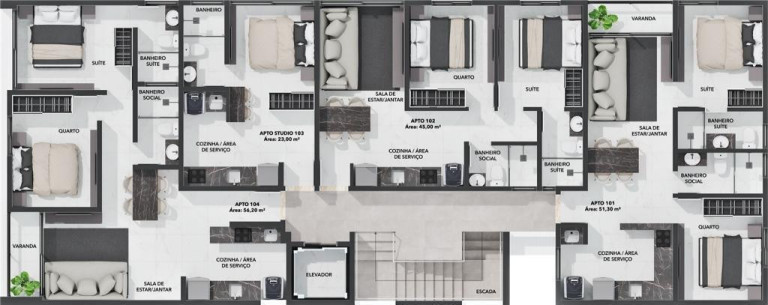 Imagem Cobertura com 3 Quartos à Venda, 123 m² em Bessa - João Pessoa Imagem Cobertura com 3 Quartos à Venda, 123 m² em Bessa - João Pessoa